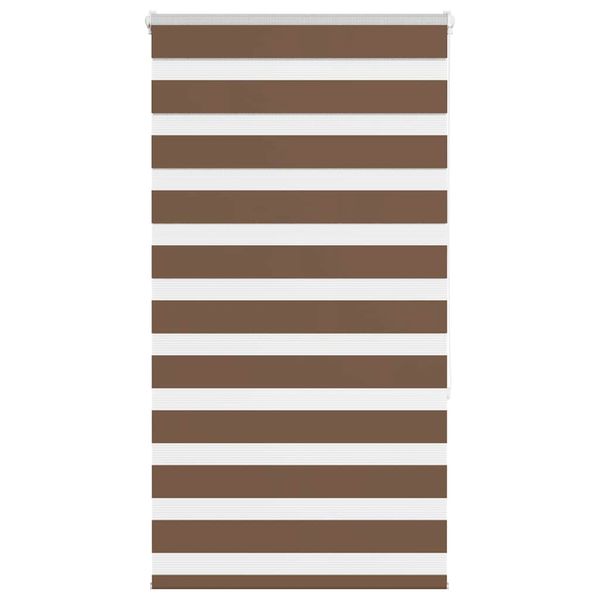 vidaXL Zebra roleta hnedá 80x150 cm šírka látky 75,9 cm polyester