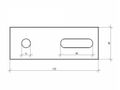 Držák H profilu L110 x 40 x 5 mm otvor fi 11/11