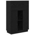 vidaXL Stôl Čierny dub 71.5 x 31.5 x 106.5 cm Kompozitné drevo