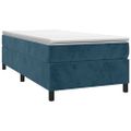 vidaXL Posteľný rám s boxspringom tmavomodrý 80x200 cm zamat