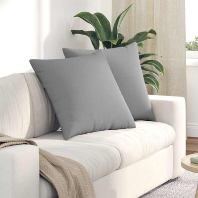 vidaXL Vankúše na pohovku 2 pcs Oblá šedá 60 x 60 cm látka