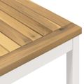 vidaXL Konferenčný stolík Biela 80 x 80,5 x 45 cm Pevné akáciové drevo