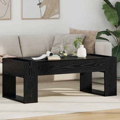 vidaXL Konferenčný stolík Čierny dub 110 x 50 x 41 cm Kompozitné drevo