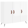 vidaXL Komoda vysoký lesk biela 90x34x80 cm kompozitné drevo