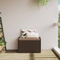 vidaXL Úložná lavička s vankúšom hnedá 80x51x52 cm polyratan