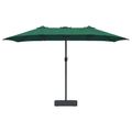 vidaXL Záhradný slnečník Zelená 385 x 209 x 244 cm Polyester