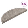 vidaXL Samolepiace nášľapy na schody sisalový vzhľad 30 ks 56x17x3 cm