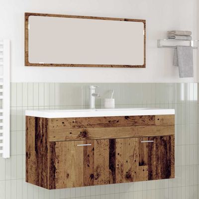 vidaXL Kúpeľňová skriňa Nástenný Staré drevo 100 x 38,5 x 46 cm