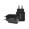 TESLA Power Charger T220 - duálna rýchlonabíjačka 25 W PD 3.0/PPS (čierna farba)