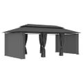 vidaXL Altánok so závesmi antracitový 600x298x270 cm