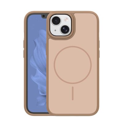 Rámové tenké puzdro Mag pre iPhone 13 6,1" hnedá