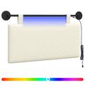 vidaXL Závesné čelo postele Krémová Kordúrová tkanina