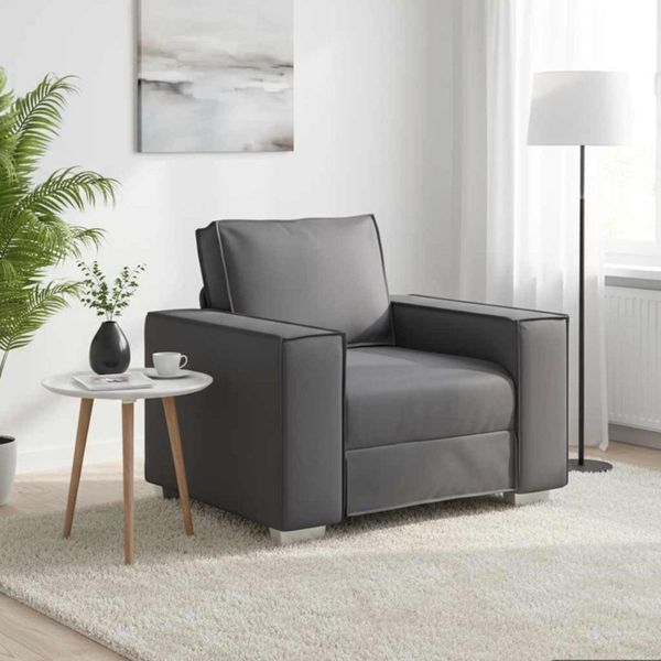 vidaXL Sofový kreslo Biely 100 cm Umelá koža