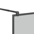 vidaXL Sprchová zástena 90x195 cm tmavé ESG sklo čierna