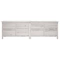 vidaXL Záhradný úložný box biely 198,5x50x56,5 cm jedľové drevo