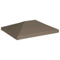 vidaXL Strieška na altánok 310 g/m² 3x4 m, sivohnedá