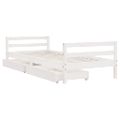 vidaXL Rám detskej postele so zásuvkami biely 80x200 cm mas. borovica