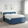 vidaXL Posteľ boxspring s matracom Modrá 140 x 200 cm Látka