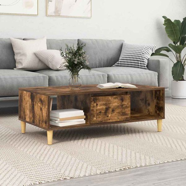 vidaXL Konferenčný stolík Dymová dub 102 x 55 x 35 cm Kompozitné drevo