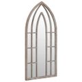 vidaXL Záhradné zrkadlo pieskové 70x30 cm exteriérové železo