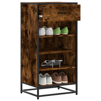 vidaXL Regál na topánky dymový dub 48x38x97,5 cm spracované drevo