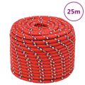 vidaXL Lodné lano červené 14 mm 25 m polypropylén