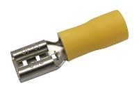 Zdierka faston 6.3mm ,vodič 4.0-6.0mm  žltá