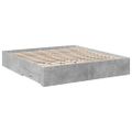vidaXL Posteľný rám so zásuvkami betónový 200x200 cm kompozitné drevo