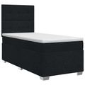 vidaXL Posteľ boxspring s matracom Čierna 80 x 200 cm Látka