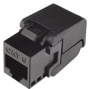 Solarix - keystone CAT6 UTP RJ45 čierny samořezný