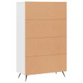 vidaXL Vysoká skrinka biela 69,5x31x115 cm kompozitné drevo