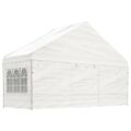 vidaXL Altánok so strechou, biely 13,38x5,88x3,75 m, polyetylén