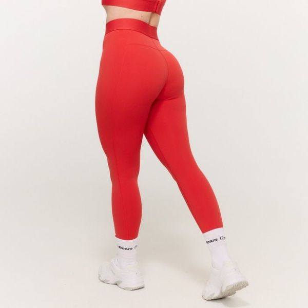 Dámske legíny Limitless Hot Red - GymBeam, veľkosť M, veľkosť oblečenia M