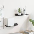 vidaXL Závesná polica 2 ks Čierny 30 x 9 x 2,5 cm Oceľ
