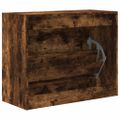 vidaXL Botník dymový dub 80x34x63 cm spracované drevo