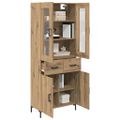vidaXL Highboard 2 ks Remeselný dub 69,5 x 34 x 180 cm