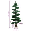 vidaXL Osvetlený špirálový vianočný stromček+kvetináč zelený 120cm PVC