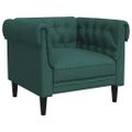 vidaXL Pohovka Chesterfield tmavozelená látka