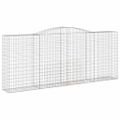 vidaXL Oblúkové gabiónové koše 25 ks 400x50x160/180 cm pozink. železo