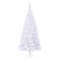 vidaXL Umelý vianočný stromček s 300 LED-i Biela 210 cm PVC a oceľ