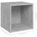 vidaXL TV skrinky 4 ks, betónové sivé 37x35x37 cm, kompozitné drevo
