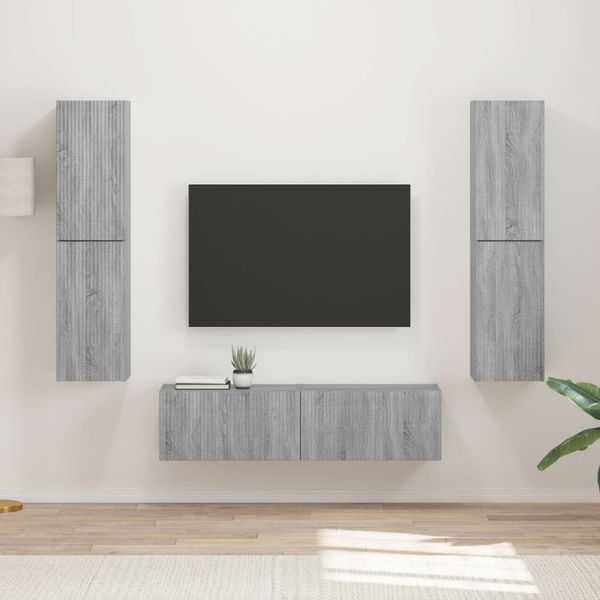 vidaXL Zostava TV skriniek 6 pcs Sivý Sonoma Kompozitné drevo