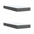 vidaXL Posteľ boxspring s matracom Tmavosivá 200 x 200 cm Látka