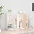 vidaXL Komoda biela 120x35x80 cm borovicový masív