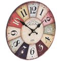 vidaXL Vintage nástenné hodiny 30 cm rôznofarebné