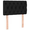 vidaXL Posteľný rám boxspring s matracom čierny 80x200 cm látka