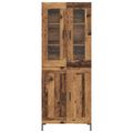 vidaXL Highboard 2 ks Staré drevo 69,5 x 34 x 180 cm Kompozitné drevo