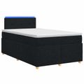 vidaXL Posteľ boxspring s matracom Čierna 120 x 190 cm Látka