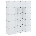 vidaXL Modulárna skrinka so 14 priečinkami, biela 37x146x180,5 cm