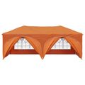 vidaXL Prístrešok na párty 575 x 288 x 245 cm Oranžová Oxfordská látka